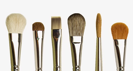 six artist paintbrushes